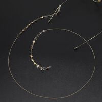 Gold-colored metal non-slip chain, with stars, for glasses and masks GL766