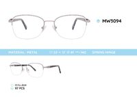 Оправа для очков металлическая женская полуободковая с флексом MW3094