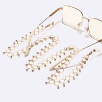 Gold-colored metal non-slip chain, with rhinestone, for glasses and masks GL1611