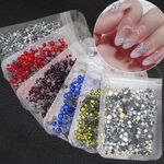 Set of rhinestones with flat bottom for decorating frames and glasses, 32 colors, size 2-6.5 mm, ~720 pcs. PD0002 (price per pack, min. 3)