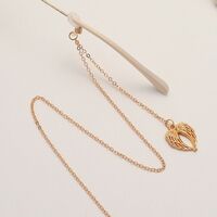 Gold-colored metal non-slip chain, with wings, for glasses and masks GL1868