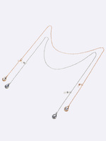 Set of two glasses chain with stars and pearls GM065