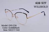 Metal ultrathin frames Wilibolo, with spring hinges G95-236