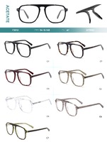 Acetate plastic frames for glasses with spring hinges Big City F3012