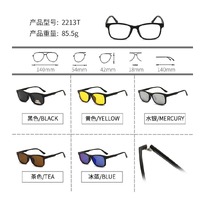 El Dorado frames with polarized sunshades set (clip-on) on magnet 2213T每套5件 (5 pieces) 