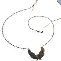 Bronze-colored metal non-slip chain, with eagle, for glasses and masks GL142