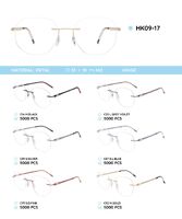 Metal rimless frame with TR-90 temples HK09-17