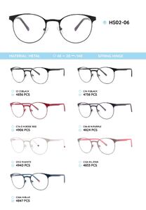 Металлическая оправа с дужками из пластика TR-90 HS02-06