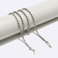 Silver-colored metal non-slip chain, for glasses and masks GL1649