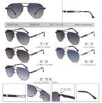 Polarized metal sunglasses with spring hinges and nylon lenses for men Romonis BM8990-R