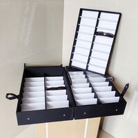 Переносной бокс (ящик, чемодан, кейс, кофр, органайзер, витрина) для оправ и очков на 64 места JS-C230405