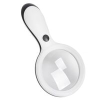 Magnifier with universal backlight, magnifying glass with handle 3395-XX, diameter: 88 mm, magnification: 10X