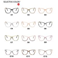 Очки комбинированные (пластик+металл) женские с защитой от синего света 8029-PN