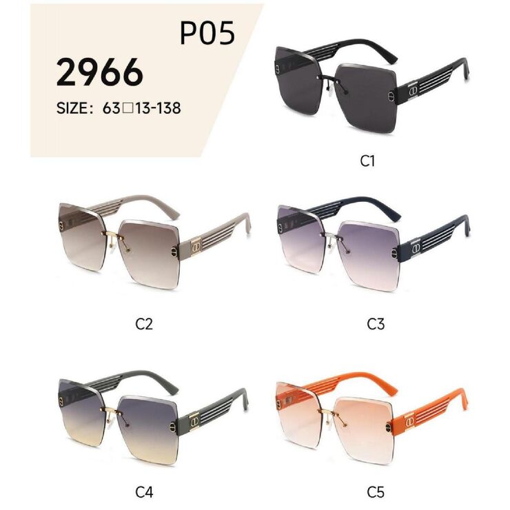 Polarized metal + TR90 sunglasses with nylon lenses P05KY 2966