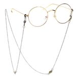 Bronze-colored metal non-slip chain, with sunflower flower, for glasses and masks GL139