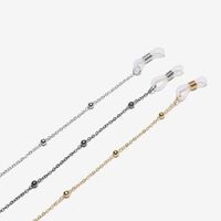 Metal non-slip chain, 3-piece set with beads, for glasses and masks GM020