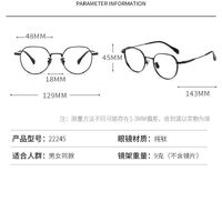 Metal pure titanium frame SANTA 纯钛22245