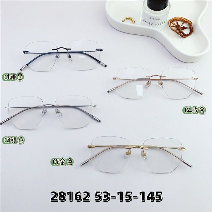 Metal titanium rimless frame SANTA 28162