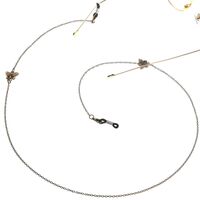 Металлическая нескользящая цепочка бронзового цвета, c бабочкой, для очков и масок GL138