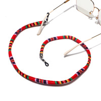 Модная цепочка для очков из натурального камня белый хрусталь GB107