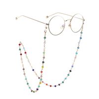 Metal non-slip chain, with colored crystal, for glasses and masks GL850