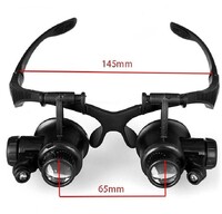 Лупа очки для работы с мелкими деталями от 2,5X 6X 8X 10X 15X 20X 25Х крат для ювелиров, ремонта очков и часов и др.放大镜ck