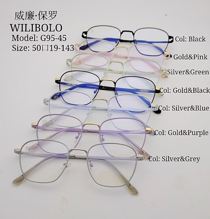 Оправа металлическая ультратонкая Wilibolo G95-45x