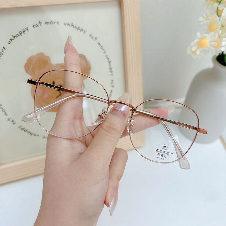 Оправа металлическая с линзами Blue Ray Cut MAMO F99060