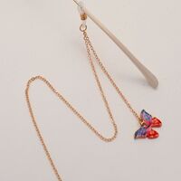 Gold-colored metal non-slip chain, with a butterfly, for glasses and masks GL1853