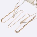 Gold-colored metal non-slip chain, with gold heart, for glasses and masks GL1565