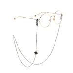 Metal non-slip chain with clover, for glasses and masks GL778