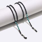 Black plastic non-slip bead chain, for glasses and masks GL1115-2