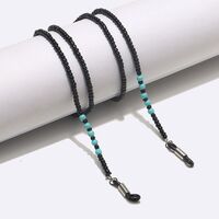 Black plastic non-slip bead chain, for glasses and masks GL1115-2