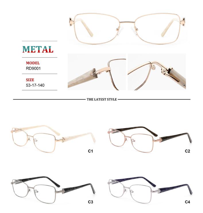 Metal frames for glasses with spring hinges Big City RD9001