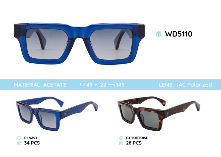 Plastic acetate frames polarized sunglasses WD5110