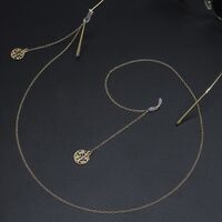 Metal non-slip chain, with tree of life pendant, for glasses and masks GL472