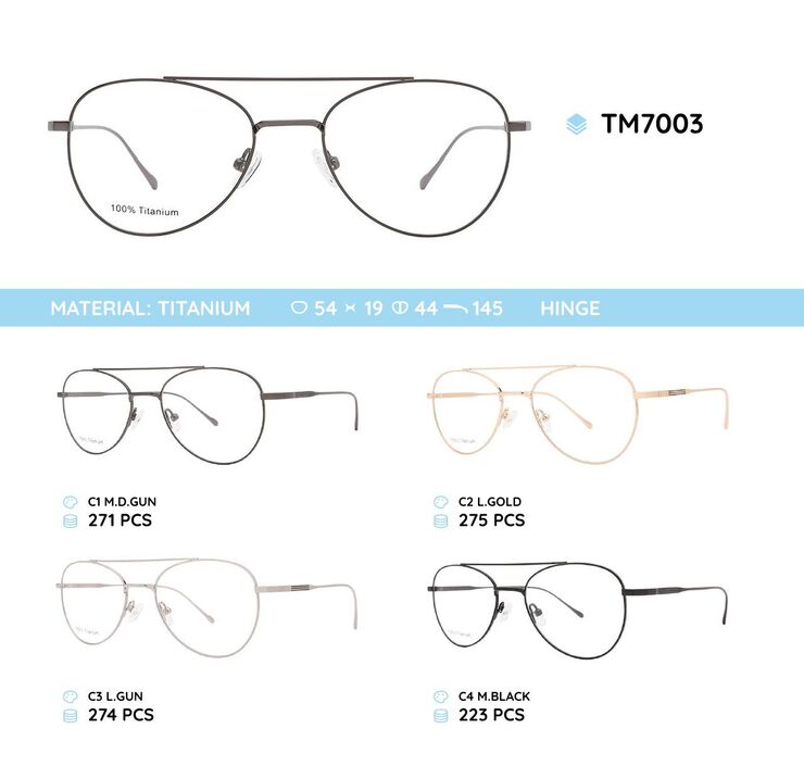 Titanium metal frame TM7003