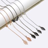 Металлическая нескользящая цепочка, c листом, для очков и масок GA020