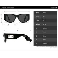 Plastic sunglasses in retro square frame Elit 9217-EL
