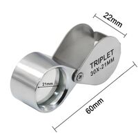 Folding magnifier 1152-XX, diameter: 21 mm, magnification: 10X, 20X, 30X