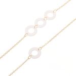 Металлическая нескользящая цепочка, с кругом из жемчуга, для очков и масок GL166