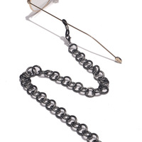 Glasses chain with pink crystals GL1403