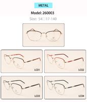 Metal eyeglasses frame for women with spring hinges 260003 (item in stock)