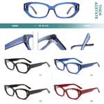 Plastic frames for glasses, thick acetate Big City H2862