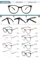 Plastic acetate frame for women with spring hinges B3151-DA