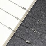 Steel-colored metal non-slip chain, stainless steel, for glasses and masks GS024