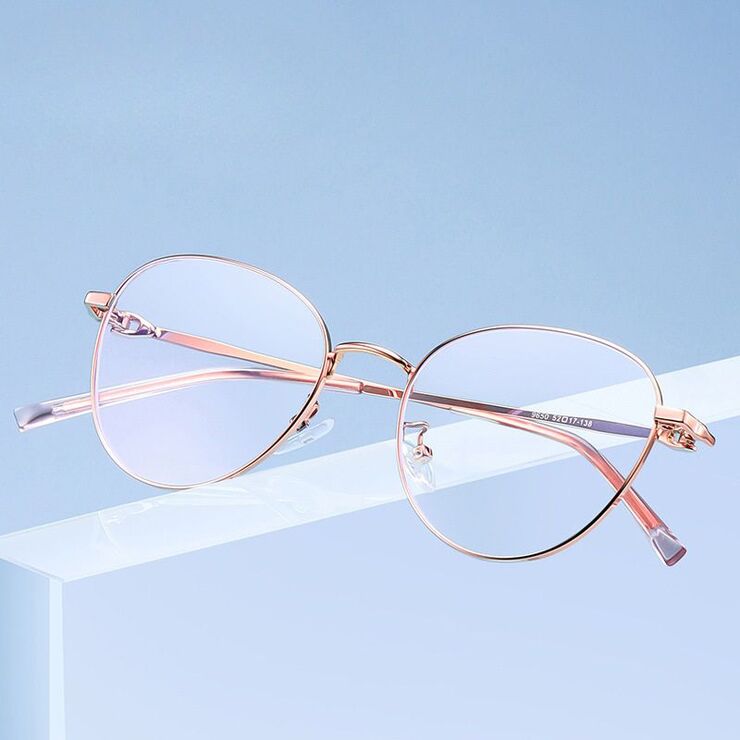 Metal glasses with blue light and UV protection 9650-3-GT