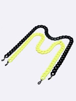 Set of two golden glasses chain with pearls and leaves GM142