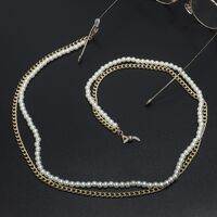 Metal non-slip chain, with pearl beads, for glasses and masks GL535
