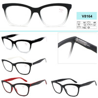 Corrective plastic frame eyeglasses with spring hinges VIZZINI V8164 +1.00 to +4.00 (0.25 step)